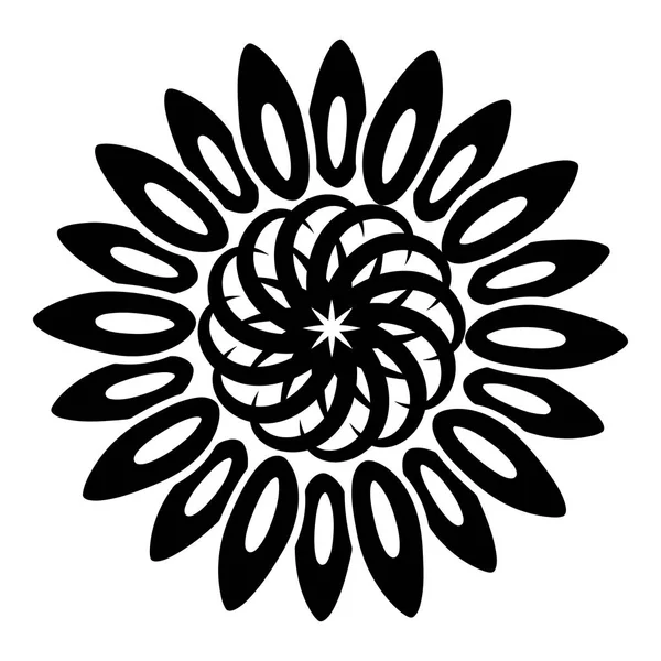 Blomma abstrakt ikon, enkel stil — Stock vektor
