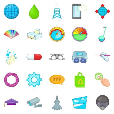 Icons set taahhüt, karikatür tarzı