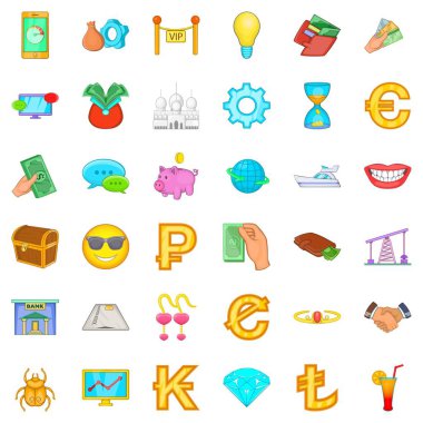 Hazine Icons set, karikatür tarzı