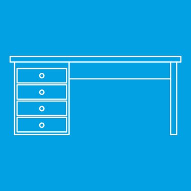 Ahşap ofis Resepsiyon simgesi anahat