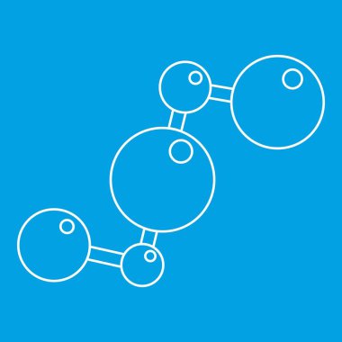Kimyasal ve fiziksel molekülleri simgesi anahat