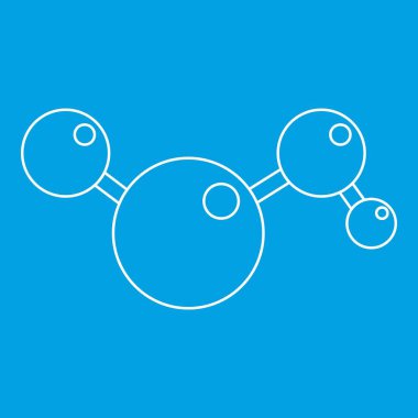 Kimyasal ve fiziksel molekülleri simgesi anahat