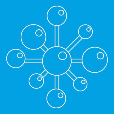 Kimyasal ve fiziksel molekülleri simgesi anahat