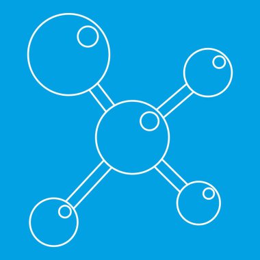 Kimyasal ve fiziksel molekülleri simgesi anahat