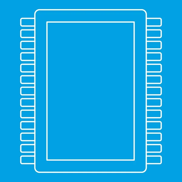 Computador eletrônico circuito placa ícone esboço —  Vetores de Stock