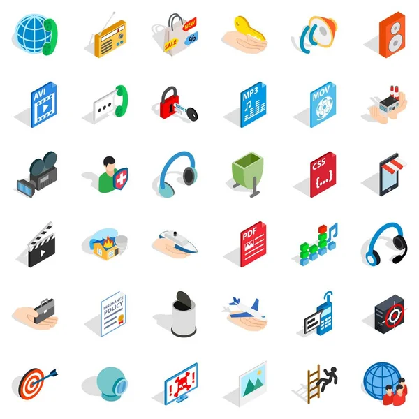 Web sitesi Icons set, izometrik stili