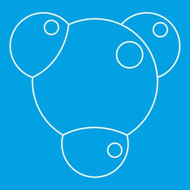 Kimyasal ve fiziksel molekülleri simgesi anahat