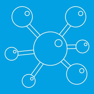 Kimyasal ve fiziksel molekülleri simgesi anahat