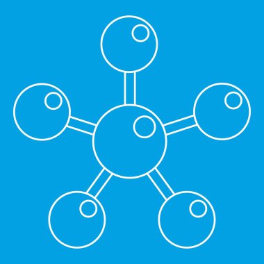 Kimyasal ve fiziksel molekülleri simgesi anahat