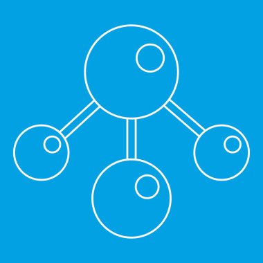 Kimyasal ve fiziksel molekülleri simgesi anahat