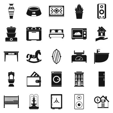 Beşik Icons set, basit tarzı