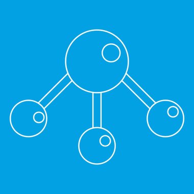 Kimyasal ve fiziksel molekülleri simgesi anahat