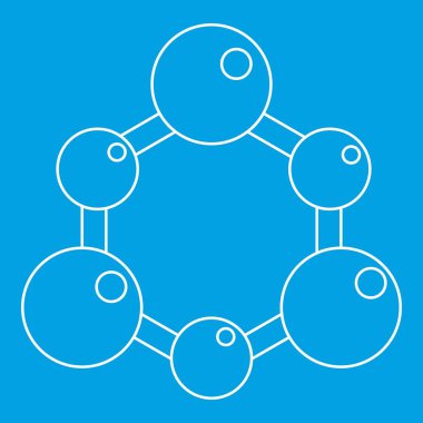 Kimyasal ve fiziksel molekülleri simgesi anahat