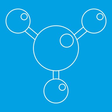 Kimyasal ve fiziksel molekülleri simgesi anahat