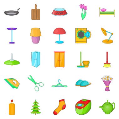 Mobilya Icons set, karikatür tarzı