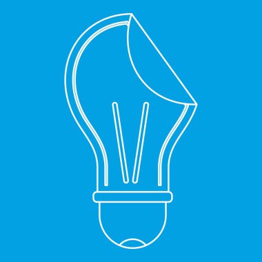 Ampul etiket simge anahat