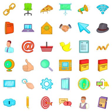 Takvim Icons set çalışması, tarzı çizgi film