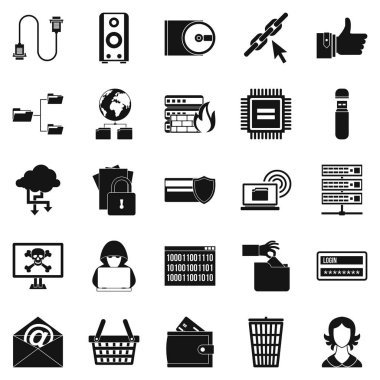 Web proje Icons set, basit tarzı