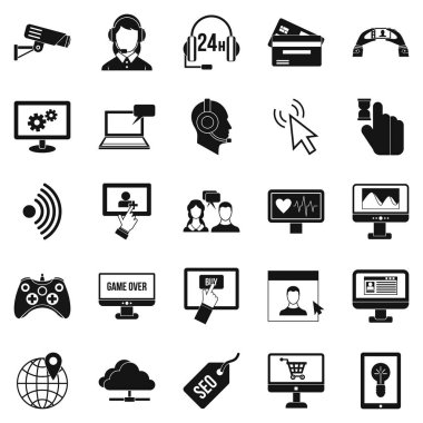 Web Tasarım simgeler kümesi, basit tarzı