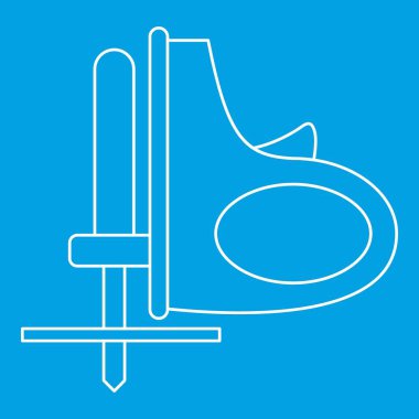 Akülü pistonlu simgesi anahat gördüm