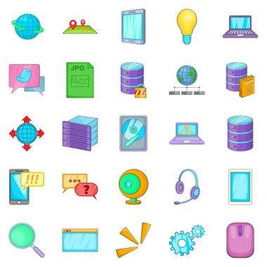 Online simgeler kümesi, karikatür tarzı