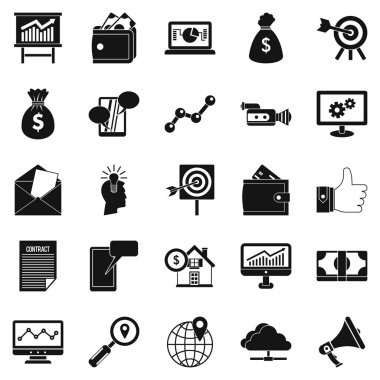 Dijital Icons set, basit tarzı