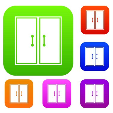 İki cam kapı koleksiyonu ayarla