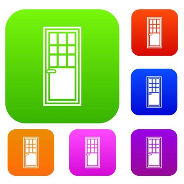 Ahşap kapı cam koleksiyonu ayarla