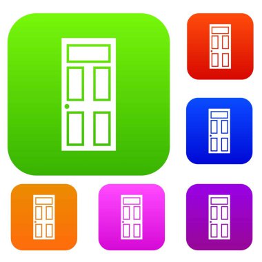 Ahşap kapı cam koleksiyonu ayarla