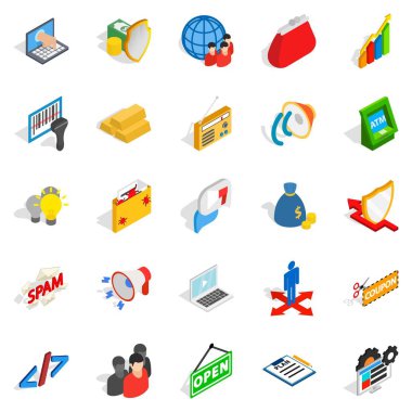 Bu simgeler kümesi, izometrik tarzı