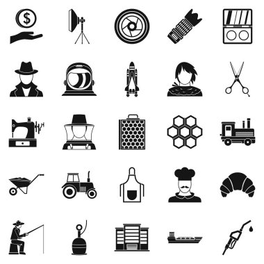 Onarım hizmeti Icons set, basit tarzı