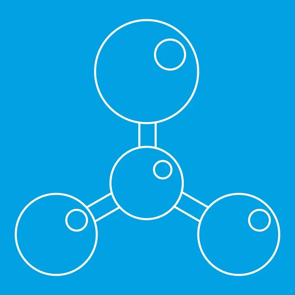 Esquema de icono de moléculas químicas y físicas — Vector de stock