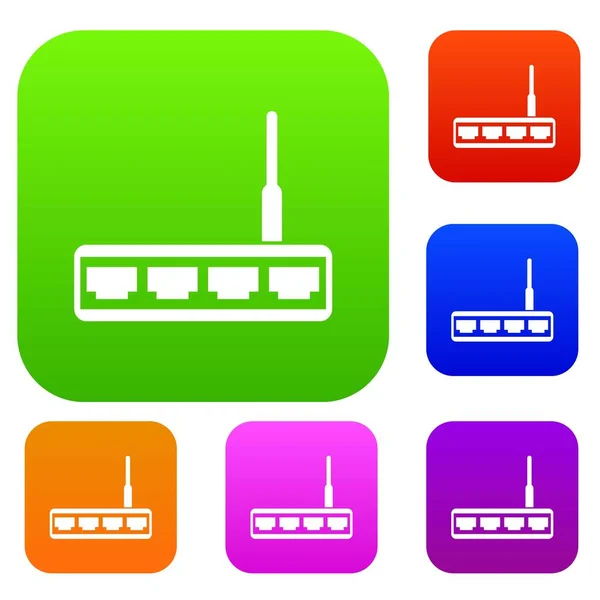 Router instellen collectie — Stockvector