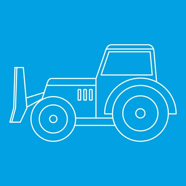 Esquema del icono de la cargadora de skid steer — Vector de stock