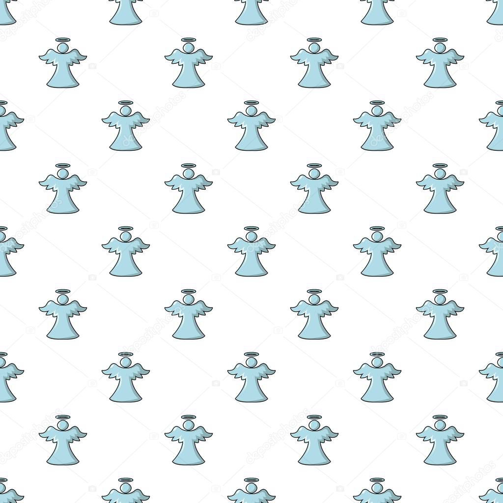 Angel pattern in cartoon style. Seamless pattern vector illustration
