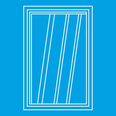 Beyaz pencere çerçevesi simgesi anahat