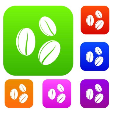 Kahve çekirdekleri koleksiyonu ayarla