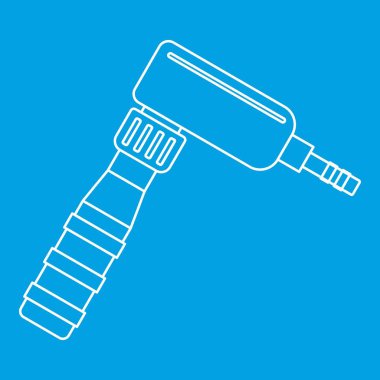 El çizmek döner dövme makinesi simgesini anahat