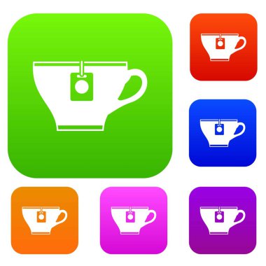 Fincan çay poşeti set koleksiyonu ile