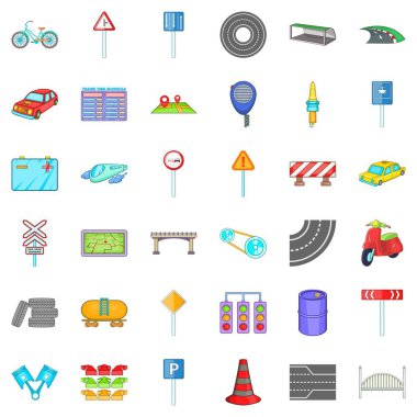 Trafik ışığı Icons set, karikatür tarzı