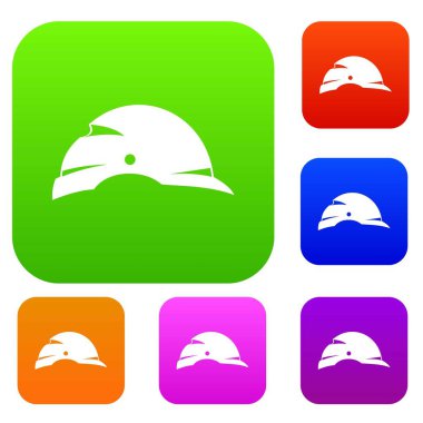 İnşaat kask koleksiyonu ayarla