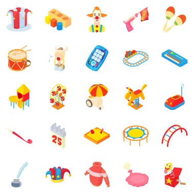 Zevk Icons set, karikatür tarzı