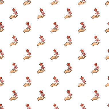 El sorunsuz çiçek desenli