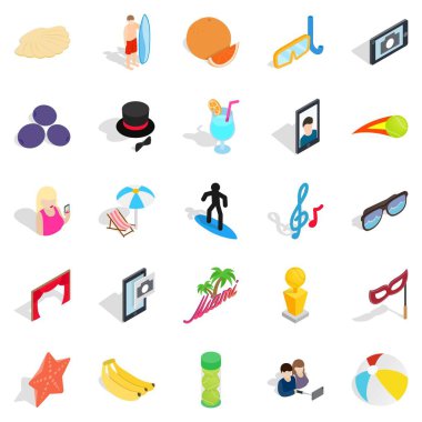 Sevinçli Icons set, izometrik stili