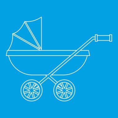 Bebek arabası simgesi, anahat stili