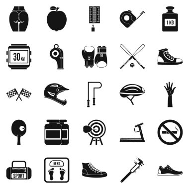 Ağırlıkları Icons set, basit tarzı