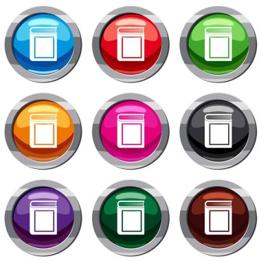 Kalın bir kitap 9 koleksiyonu ayarla