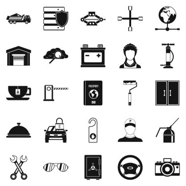 Ayarlanabilir anahtarı Icons set, basit tarzı