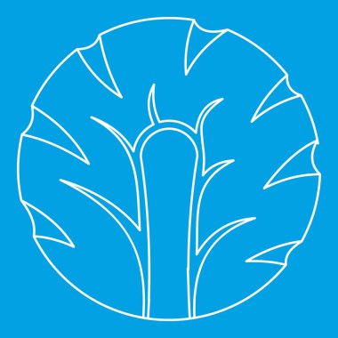 Taze brokoli simgesi anahat dilim