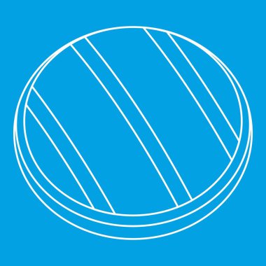 Izgara yuvarlak biftek biftek simgesi anahat